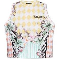 Balmain Blouses Balmain Tanktop Met Barokprint - Roze