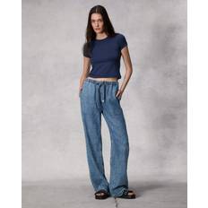 4XL - Women Jeans Rag & Bone Ultra Featherweight Logan Pull-on Wide Leg Denim Pants