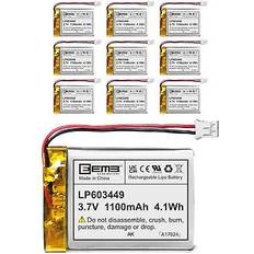 EEMB 10pack lithium polymer battery 3.7v 1100mah 603449 lipo rechargeable bat