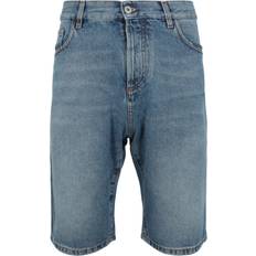 Shorts Marcelo Burlon Cross Stonewash Denim Shorts in Blue