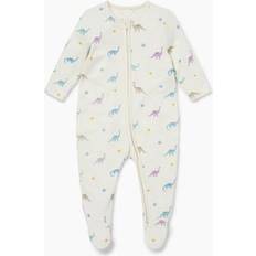 Dragkedja Pyjamasar Mori Baby Zip Sleepsuit Dino Print