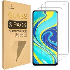 Screen Protectors kolitt Mr.Shield [3-Pack] Designed For Xiaomi Redmi Note 9 Pro [Tempered Glass] [Japan Glass with 9H Hardness] Screen Protector with Lifetime Replacement