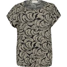 XXL Blouses Kaffe Curve Sonna Print Top - Black/Multi