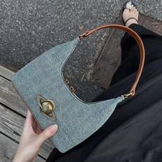 Denim Handbags Veishet Denim Underarm Shoulder Handbag Stray Planet Logo Exquisite Fashion Senior