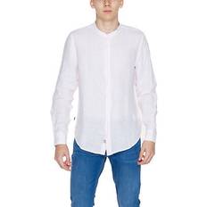 Blauer USA Blauer men's plain long sleeve linen shirt in pink