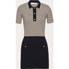 Valentino Klänningar Valentino Multifärgad Klänning Dam - Ivory Navy