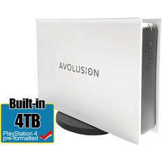 Avolusion pro-5x series 4tb usb 3.0 external gaming hard drive ps4 slim, pro,1st White 4 TB