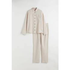 H&M Pajamas H&M Washed Linen Pajamas Beige