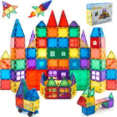 Magnet building Shein 40pcs Or 60pcs Magnetic Building Blocks Set, Large Size Kids Toy, DIY Magnet Designer Construction Kit Random Color Perfect Gift For Holidays