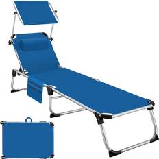 Tectake Tuin- en Buitenmeubilair tectake Ligbed Aurelie Aluminium 6 Niveaus - Blauw