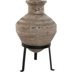 Metal Vases Home ESPRIT Black Magnesium Vase