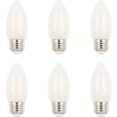 E14 Light Bulbs Westinghouse Lighting 6.5 Watt 100 Watt Equivalent Frosted B11 Dimmable Filament LED Light Bulb, Medium Base, 6 Pack White 6-Pack