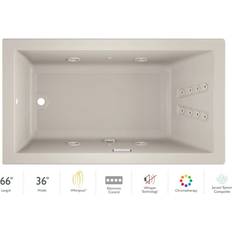 Lighting Whirlpool Bathtubs Jacuzzi SOL6636WLR4CW 66" Drop-In/Undermount Luxury Whirlpool Bathtub with Luxury Controls Chromatherapy Whisper