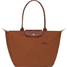 Longchamp Le Pliage Green L Tote Bag - Cognac