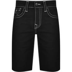 True Religion Ricky Raw Hem Straight Shorts - Body Rinse Black