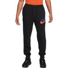 Hombre - Sí Pantalones Nike Men's Sportswear Club Fleece Jogger Pants - Black/Safety Orange