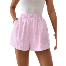 Shein Essnce Women's Stripe Print Casual Shorts