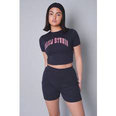Studio Baby Tee Navy With Red