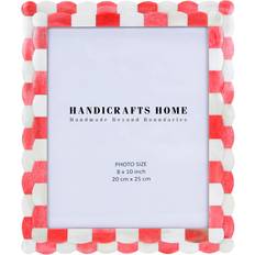 Handicrafts Home Picture 8" Gift Red & White Gift White/Red Photo Frame