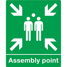 Green Workplace Signs Loops Assembly Point