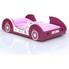 Voertuigen Kinderbedden Deuba Butterfly Roze Wit 90 x 200 cm