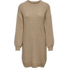 Only Allie Life Ls Oneck Dress - Irish Cream W. Melange