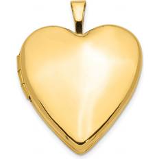 Heart locket JewelryWeb Engravable Heart Locket Pendant - Gold