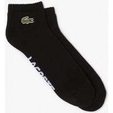 Lacoste Unisex Underwear Lacoste Unisex SPORT Branded Stretch Cotton Low-Cut Socks Black White