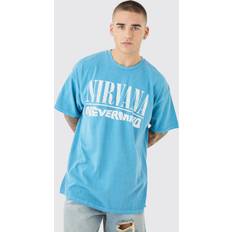 boohooMAN Oversized Nirvana Band T-shirt - Blue