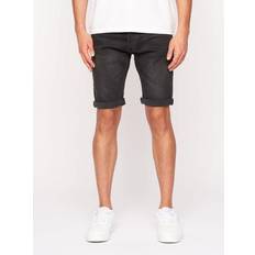 W34 Shorts Crosshatch Mens Tadcaster Denim Shorts Black Black