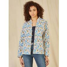 Leopard - Women Outerwear Yumi Leopard Quilted Reversible Jacket, White/Multi