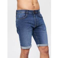 Clothing Crosshatch men's 'tadcaster' denim shorts mid wash