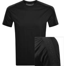 Armani Men Tops Armani Emporio Logo Webbing Stripe T-Shirt black