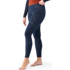 Blue - Women Base Layers Smartwool Women's Intraknit Thermal Merino Baselayer Bottoms Deep Navy/Pewter Blue X-Small