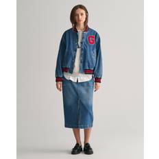 Gant Dame Denim-nederdel med slids