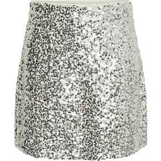 Beige - Korte rok Rokken Pieces Pcbosy Sequins Hw Skirt