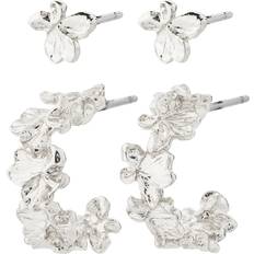 Pilgrim Silver Örhängen Pilgrim Zhuri Earrings 2-In-1 Set Silver-Plated