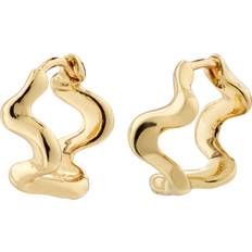 Återvunna material Örhängen Pilgrim Penelope Recycled Earrings Goldplated Dam Creoler - Guld