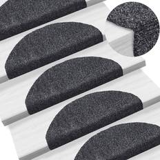 65.0 cm Stair Carpets vidaXL 5x Self-adhesive Stair Mats Needle Punch Grey