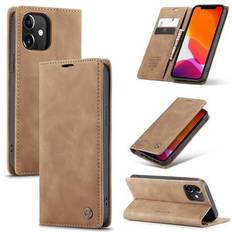 CaseMe Mobiltilbehør CaseMe iPhone 12/12 Pro 013 Series Pung Brun