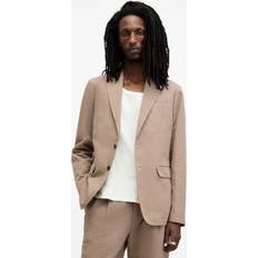 Natural Suits AllSaints Cotton-Linen Blazer brown