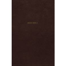 Books NKJV, Thinline Bible, Leathersoft, Brown, Thumb Indexed, Red Letter, Comfort Print, Religion, Hardback