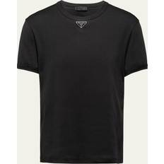 Prada Men T-shirts Prada Triangle T-Shirt black