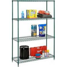 Green Shelves Global Industrial Medium Duty Wire Unit Shelving System