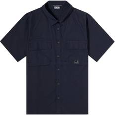 C.P. Company Camicie C.P. Company Cotton Ripstop Short Sleeve Shirt - Total Eclipse