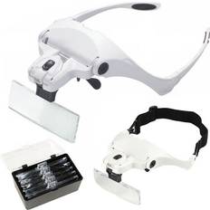 Magnifiers & Loupes Head Magnifier 2LED Lights Magnifying Glass
