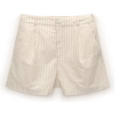 Pull&Bear Bukser & Shorts Pull&Bear Ecrufarvede shorts med nålestriber Del af sæt-Hvid