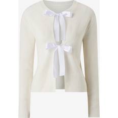 Satin Sweatere Pieces Pcrilly LS Reversible Bow Knit Cloud Dancer/DTM Woven