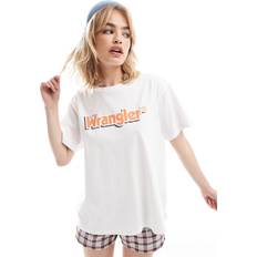 Wrangler Girlfriend Hvid T-shirt med logo