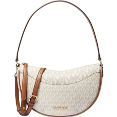 Michael Kors Dover Medium Signature Logo Crossbody Bag - Vanilla